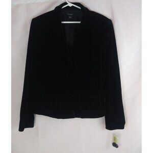 NWT Susan Lewis Women's Black Velvet Blazer Jacket Size Large